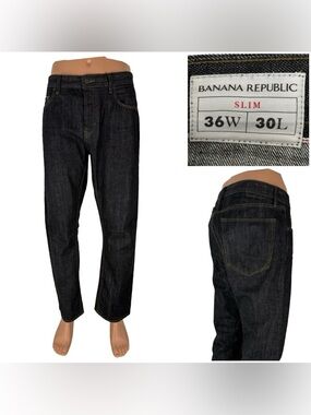 Banana Republic Mens 36 x 30 Kaihara Japanese Selvedge Jeans Slim Straight EUC